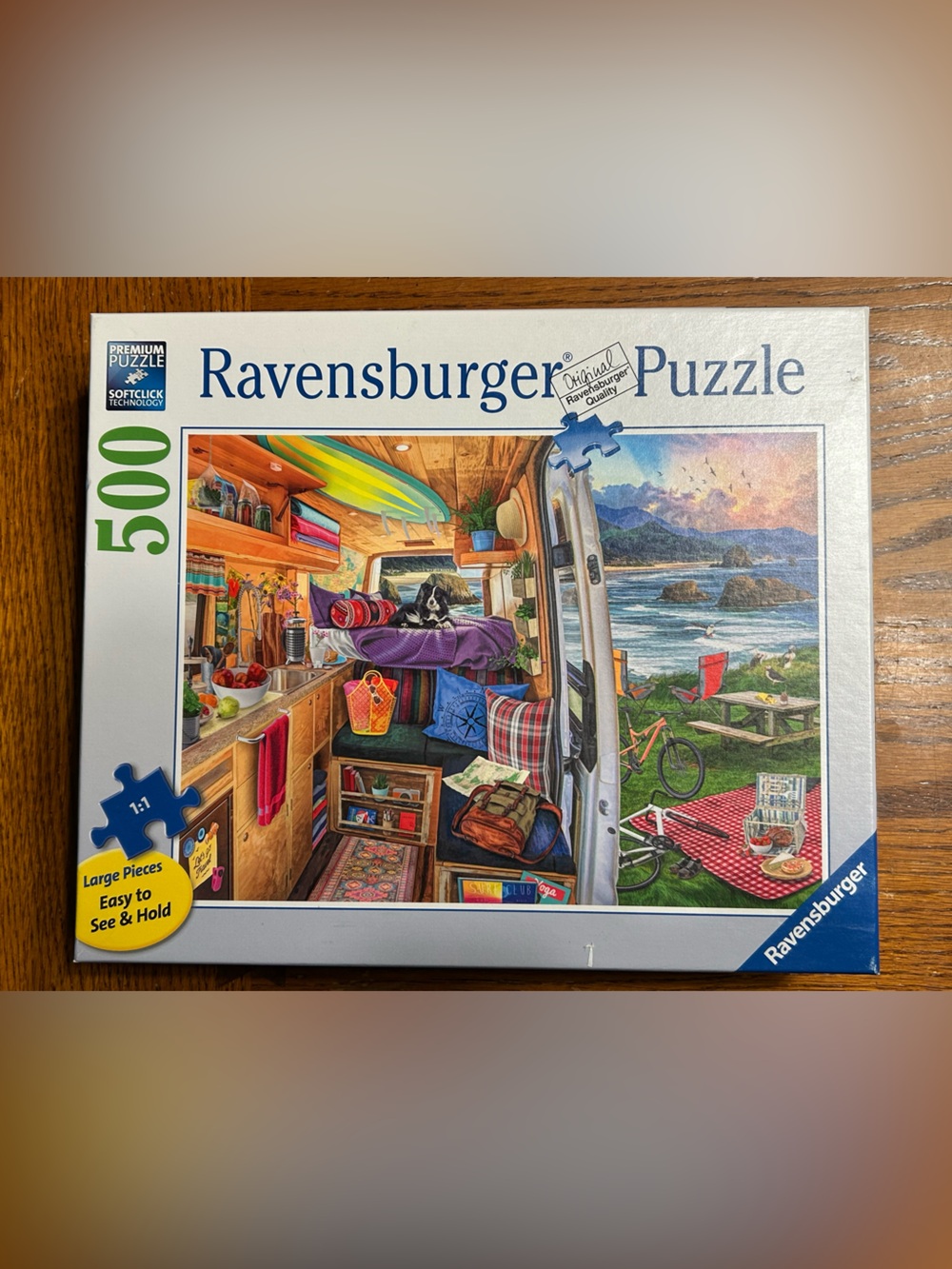 NEW UNOPENED Ravensburger 500-Piece Coastal Camper Puzzle